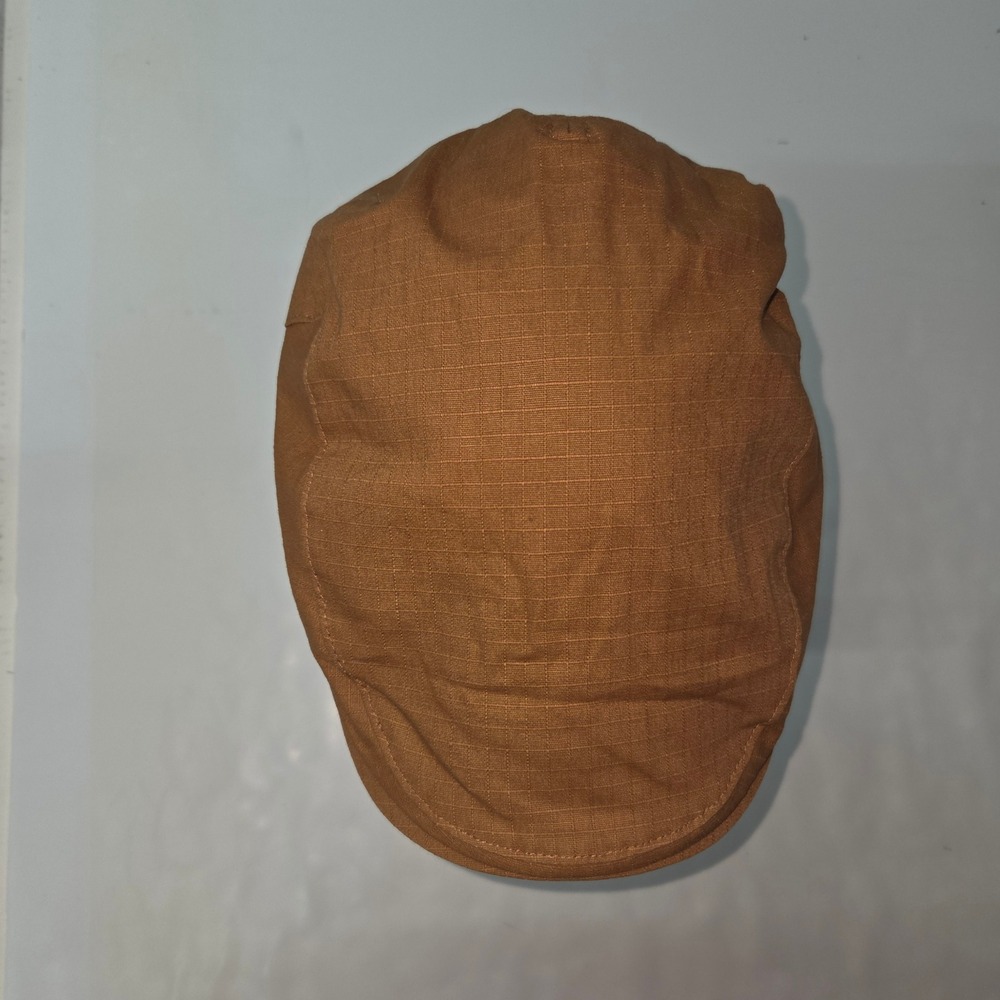 Duluth Trading Co Flat Cap Mens XL Brown Ripstop Cotton Ivy Hat Logo 30110